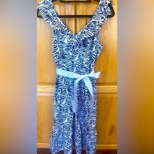 Vineyard Vines Summer‎ Dress Sleeveless Nautical Pattern Size Medium